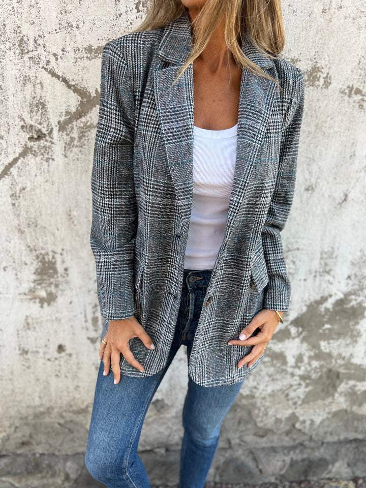 Women’s Retro Houndstooth Suit Jacket