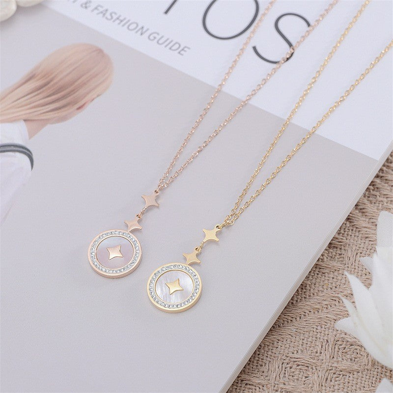 Rose Gold Star Necklace for Women