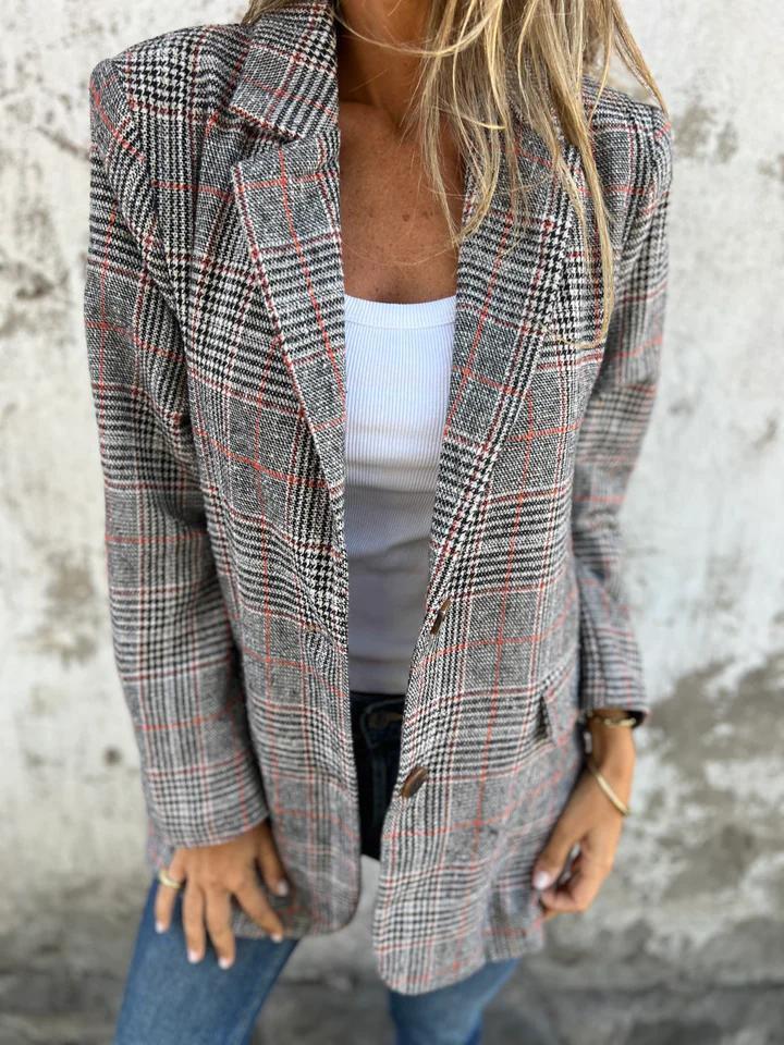 Women’s Retro Houndstooth Suit Jacket