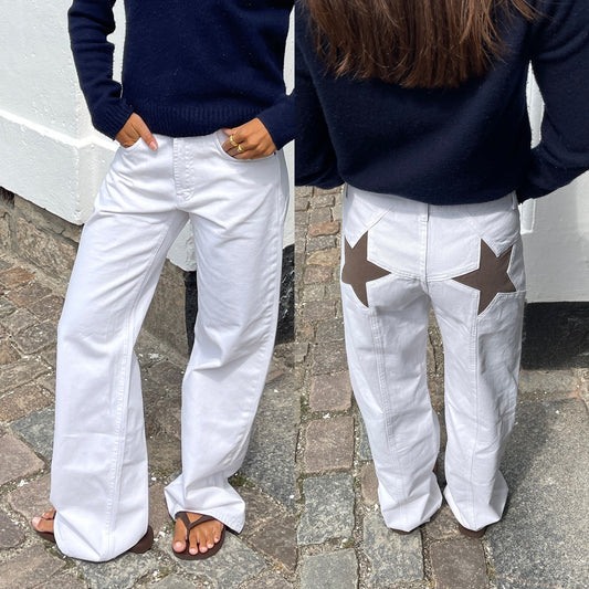Retro Star Patchwork Jeans