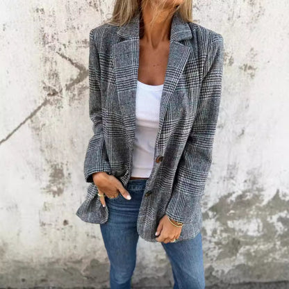 Women’s Retro Houndstooth Suit Jacket